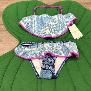Tommy Bahama Girls 7 Floral Two Piece Bikini Set